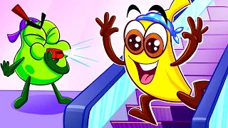 Tricky Magic Stairs | Baby Takes an Escalator | Songs for Kids by Toonaland