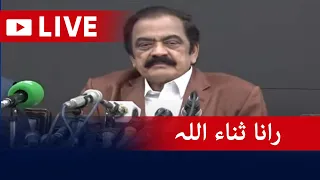 LIVE - PML N Leader Rana Sanaullah media Talk -GEO NEWS