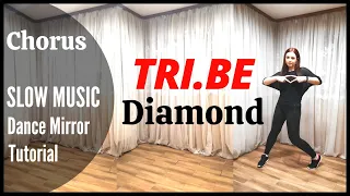 TRI.BE (트라이비) - Diamond Dance Tutorial | Mirrored + SLOW MUSIC | Domia Pop