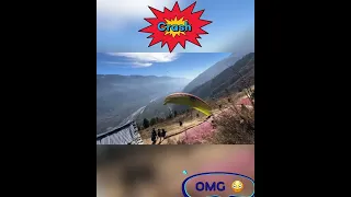 Crash Sourabh Joshi￼ paragliding#crash #Paragliding￼ #dangerous ￼