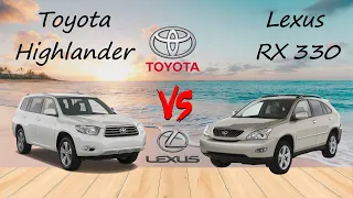 Toyota Highlander 2008 vs Lexus RX 330 || Car Comparison