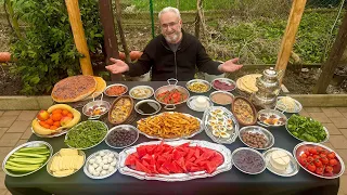 THE MOST BIG TRADITIONAL TURKISH BREAKFAST EVER 🍳 SIMPLE RECIPES ✨ VILLAGE FOOD LIFE