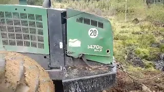 Harvestor 1470D Eco 3 & vyvážečka - bahno, bažina, les, voda