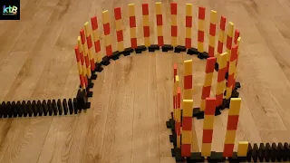 1 hour of domino toppling - No music