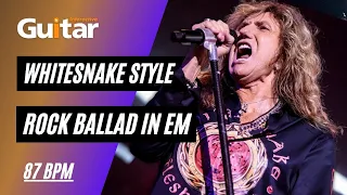 WHITESNAKE Style '87 Rock Ballad in Em | Free Backing Track Friday | 87 BPM