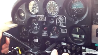 Piper Cherokee PA28 cockpit takeoff and landing