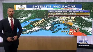 Windy Wednesday, with colder weather spilling into Alaska