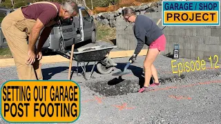 Setting Post Footings | Garage Shop Project Ep12