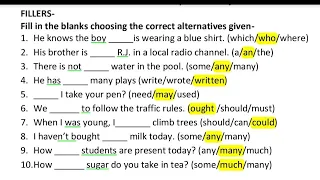 Section C-Grammar/Fill in the blanks/Class 10th English/फिलर में किस word को क्यों लिखें,समझाया है