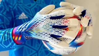 [ASMR] Adidas PREDATOR EDGE GL PRO HYBRID AL-RIHLA Goalkeeper Gloves Unboxing