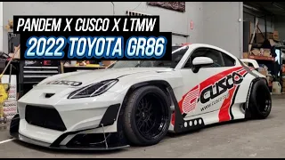 2022 Toyota GR86 BRZ Widebody on BBS LM for 2021 Sema. Pandem x Cusco x LTMW Rocketbunny ZD8