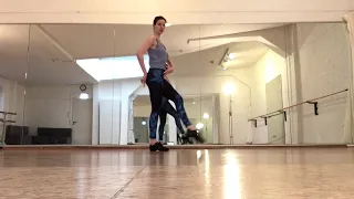 Tango Argentino technique class: Giro with boleo embellishment