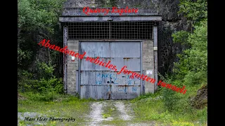 Abandoned vehicles found in a derbyshire quarry. Whats in the tunnels? Photography and a walkaround.