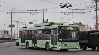 Поездка на троллейбусе МАЗ 203т70 №2869 по маршруту 16.От мкрн "Клёнковский"- Вокзал