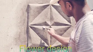 Amazing 3D wall flower design|| plaster flower design|| How to make flower design in plaster