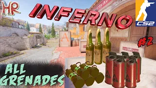 CS 2 Inferno  - ALL Molotovs, Flashes and FRAG grenades. (Grenades part 2)