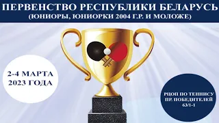 3.03. Первенство Республики Беларусь, 2004 г.р. (юниорки, юниоры). Стол №2