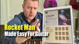 Rocket Man Elton John Guitar Lesson Tutorial with Chords & Lyrics