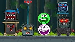 Red Ball 4 - Fusion Battle Red Ball 4 with Green-White Ball in All Volumes All Boss Fight