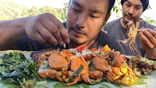 spicy river crab curry || simple and delicious crab curry || kents vlog.