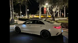 Mercedes CLA45 AMG Night Drive (Exhaust Sounds+ Launch Control)