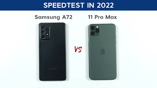 Samsung A72 vs iPhone 11 Pro Max in 2022 | SPEED TEST