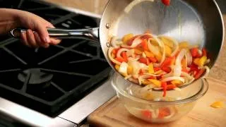 How to make nachos - #15 - Sauteing and transferring to a bowl — Appetites®