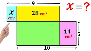 Can you solve the Logic Puzzle? | Find area of the Blue rectangle X | Step by step explanation