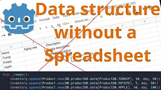 How to structure game data in Godot - only GDScript - NO external tool or spreadsheet