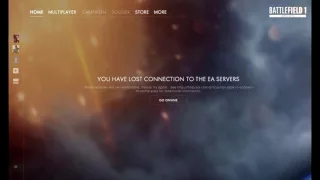 Battlefield 1 you have lost connection to EA servers