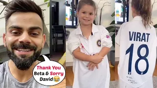 David Warner Daughter Is Virat Kohli BIG Fan! Watch FULL Video Now ❤️