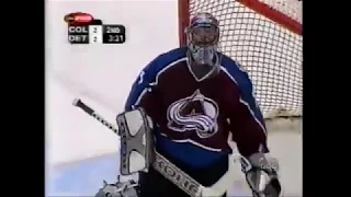 Pavel Datsyuk makes a goal for Brett Hull in game 3 against Avalanche (2002)