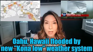 Oahu, Hawaii flooded by unusual "Kona low" weather system