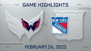 NHL Highlights | Capitals vs. Rangers - Feb. 24, 2022