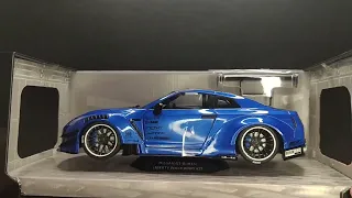 NIssan GT-R (R35) W/ Liberty Walk Body Kit 2.0 Metallic Blue 2020 Solido