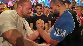 Levan Saginashvili vs Kiril Sarichev EvW 12 Afterpull #armwrestling #levansaginashvili