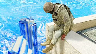 GTA 5 Jumping Fails • Military Franklin [Best Jumps]