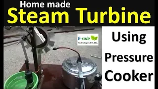 Steam turbine using pressure cooker B.tech final year Engineering Project