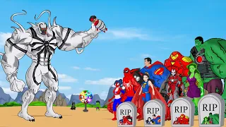 Rescue HULK Family & SPIDERMAN,SUPERMAN ,IRON vs ANTI-VENOM : Who Is The King Of Super Heroes?-FUNNY