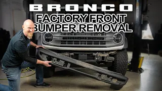 HOW TO REMOVE Factory Plastic Front Bumper | 2021+ Ford Bronco