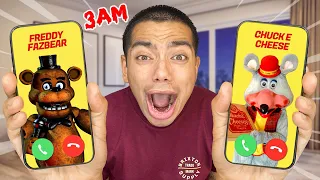 DO NOT CALL CHUCK E CHEESE AND FREDDY FAZBEAR AT THE SAME TIME AT 3AM!! (SCARY)