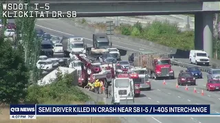 Semi driver killed in crash near southbound I-5 interchange