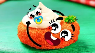 Cute Snacks And Their Relationship! Funny Things Take Care Of Each Other! - # Doodland 610