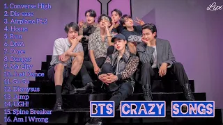 BTS Crazy songs ( part - 2 )#bts #kpop #btsplaylist #partymusic #kpoppartysongs #btscrazyplaylist