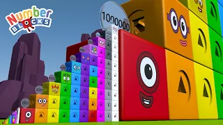 Looking for Numberblocks Step Squad 1 - 10,000 to 15,000,000 MILLION BIGGEST Standing Tall