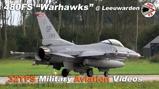 [4K] USAF F-16s 480FS "Warhawks" | Morning Takeoff WIC | Leeuwarden AB (EHLW)