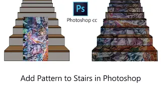 Add Pattern to stairs in Photoshop #photoshoptutorial