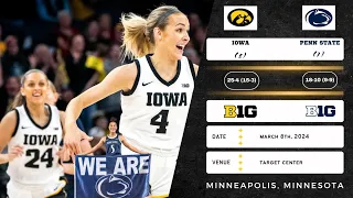 (2) Iowa vs (7) Penn State | 2024 Big Ten Tournament: Quarterfinals | 3.8.24