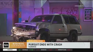 Florence LAPD pursuit ends in crash with uninvolved SUV