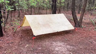Revisiting the silicon bedsheet homemade tarp a year later. Is it still waterproof?